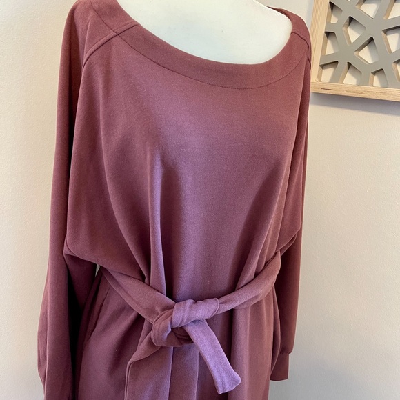 Prologue Long Wine coloured dress with Belt - Picture 3 of 10